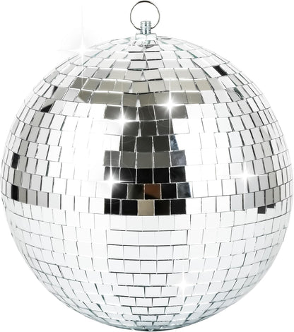 8" Disco Ball Decor Hanging Mirror Ball for Big Party Decorations Wedding Home