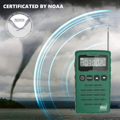 AM FM Radios Pocket Portable with Best Reception Sound, Digital Transistor Radio Battery Operated, NOAA Weather Emergency Alert Radio, Handheld Radio for Walkman, Parents, Friends Gift