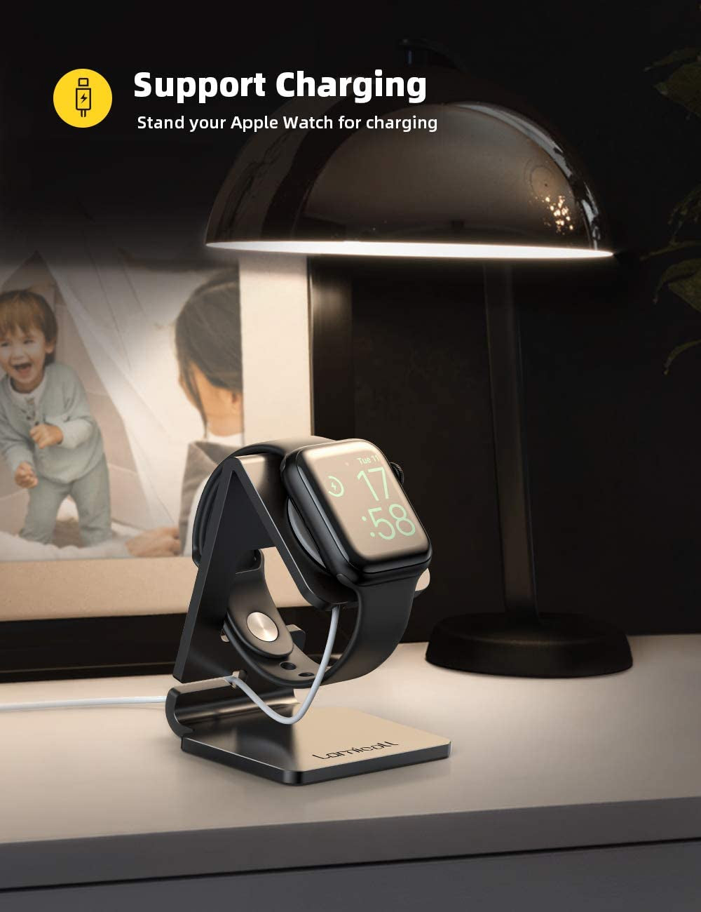 Watch Stand for Apple Watch Magnetic Fast Charger - Desk Charging Stand Holder Dock for Apple Iwatch Series SE 10 9 8 7 6 5 4 3 2 1, Series Ultra(49Mm 46Mm 45Mm 44Mm 42Mm 41Mm 40Mm 38Mm)