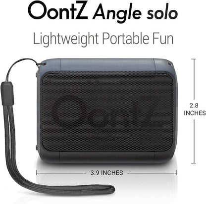 Oontz Angle Solo Portable Bluetooth Speaker 5.0-5W Sound, 10-Hr Battery, 100Ft Wireless Range, IPX5 Water-Resistant, Budget-Friendly Small Speaker for Travel, Party, Outdoor or Home (Black)