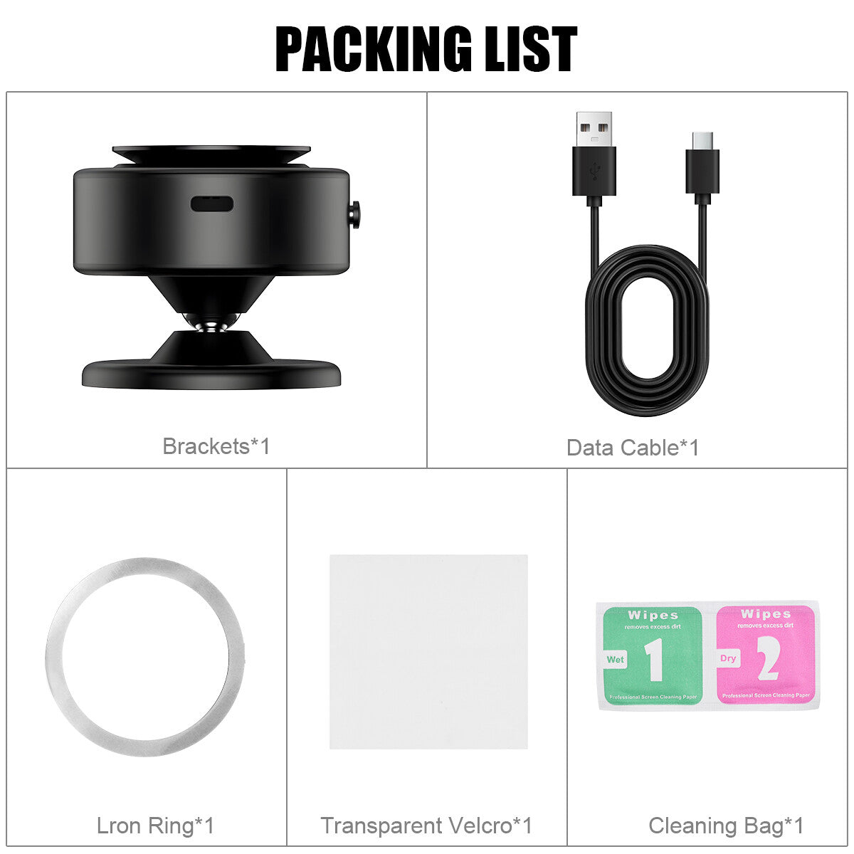 360° Rotation Electric Magnetic Vacuum Suction Cup Car Phone Holder Stand Mount