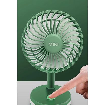 Portable Fan Desk Fan Small Fan Mini Fan Portable Desktop Small Fan Mini Handheld Fan with Led Light Holder Usb Rechargeable Desktop Fan Portable Fan Home Office Travel