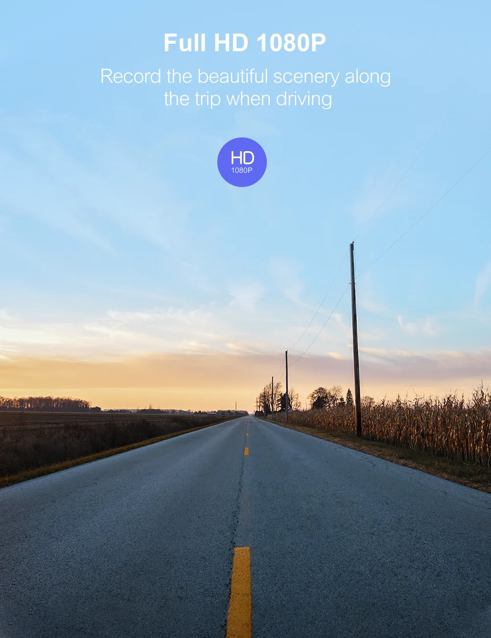 Dash Cam Front and Rear, 1080P Dual 3" Car Camera, Parking Monitor, Loop Recording