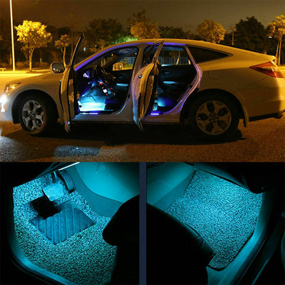RGB LED Car Interior Accessories Floor Decorative Atmosphere Strip Lamp Lights