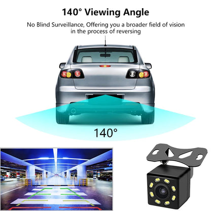 Rear Camera of Driving Recorder 140 Wide Angle Waterproof 4/8/12 Light HD Night Vision Parking Monitoring Rear Camera
