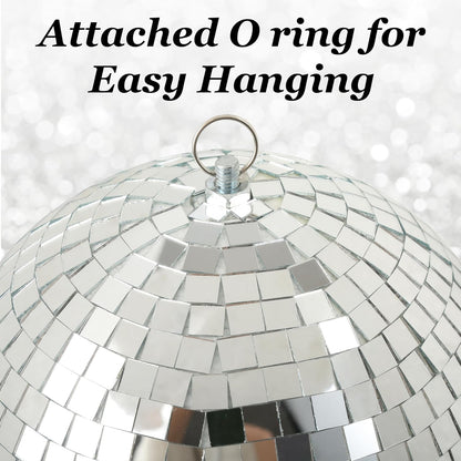 8" Disco Ball Decor Hanging Mirror Ball for Big Party Decorations Wedding Home