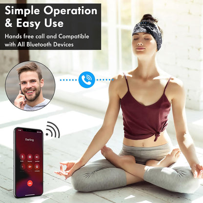 Sleep Headphones Bluetooth 5.4, Headband Earphones Wireless, Sleep Mask for Sleeping, Sports, Gifts, Workout, Jogging, Yoga,Insomnia, Air Travel, Meditation