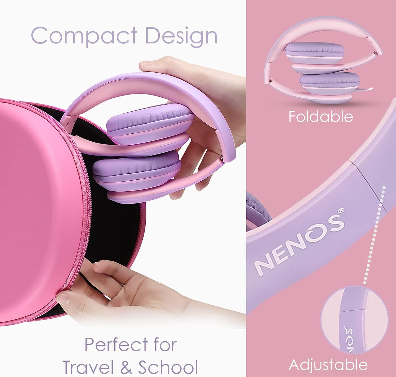 Kids Headphones Volume Limited over Ear Headphones for Kids Headphones for Children Boys Girls Toddler Ideal for Tablet, Smartphone, Laptop Headset for School, Travel