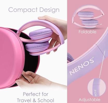 Kids Headphones Volume Limited over Ear Headphones for Kids Headphones for Children Boys Girls Toddler Ideal for Tablet, Smartphone, Laptop Headset for School, Travel