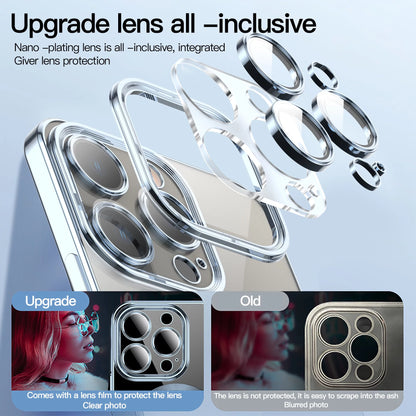 for Iphone 15 Pro Magsafe Case with Camera Lens Protector,Full Protection Clear Magnetic Case Compatible with Magsafe Anti-Scratch Cover for Apple Iphone 15 Pro 6.1" 2023,Blue