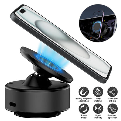 360° Rotation Electric Magnetic Vacuum Suction Cup Car Phone Holder Stand Mount