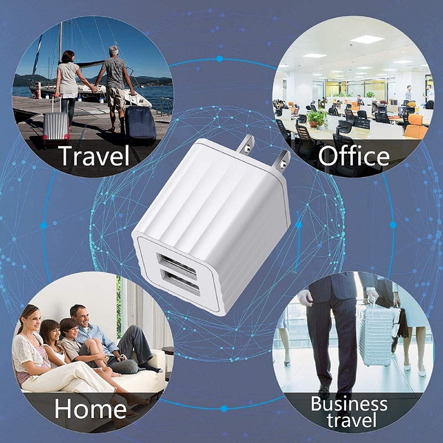 [Apple Mfi Certified] Iphone Charger,  2 Pack 6FT Lightning to USB Fast Charging Data Sync Transfer Cord & Dual Port USB Wall Charger Plug Compatible with Iphone 12/12 Pro/11/Xs/Xr/X 8 7 6/Ipad