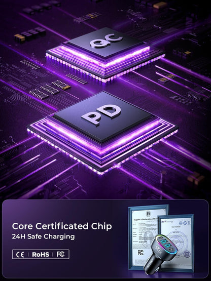 Car Charger USB C 90W 4-Port Car Phone Charger Compatible with Iphone 16/15/14/13/12 Pro Max plus [A Must for Family Travel] Super Fast Charging Cigarette Lighter Adapter Port