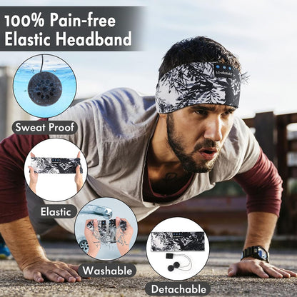 Sleep Headphones Bluetooth 5.4, Headband Earphones Wireless, Sleep Mask for Sleeping, Sports, Gifts, Workout, Jogging, Yoga,Insomnia, Air Travel, Meditation