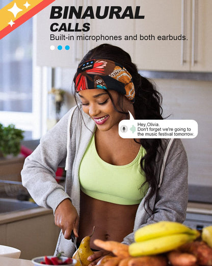 Sleep Headphones Headband Bluetooth 5.4, Sports Headband Earphones Wireless with Speaker Microphone USB C for Sleeping Gift Workout Jogging Yoga Insomnia Travel Meditation, Butterfly