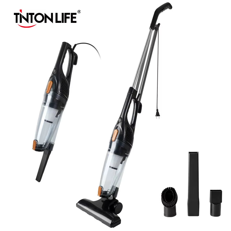 Portable Handheld Wired Vacuum Cleaner with Push Rod Functionality