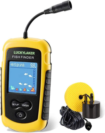 Kayak Handheld Fish Finder Fishing Boat Depth Fishing Finder Display Sonar Fish Finder Portable LCD Boat Canoe
