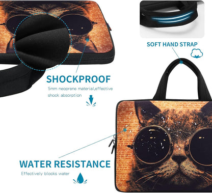 11 11.6 12 12.1 12.5 Inch Laptop Carrying Bag Chromebook Case Notebook Ultrabook Bag Tablet Travel Cover Neoprene Sleeve for Apple Macbook Air Samsung Google Acer HP DELL Lenovo Asus Cat