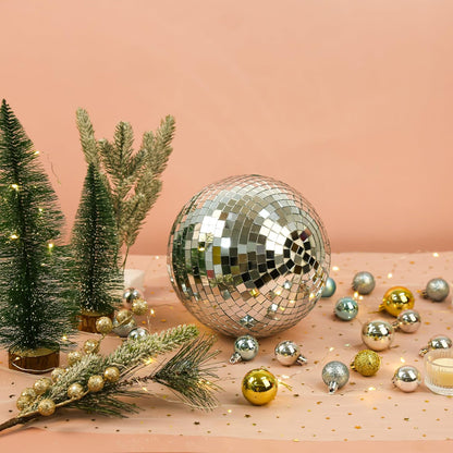 8" Disco Ball Decor Hanging Mirror Ball for Big Party Decorations Wedding Home