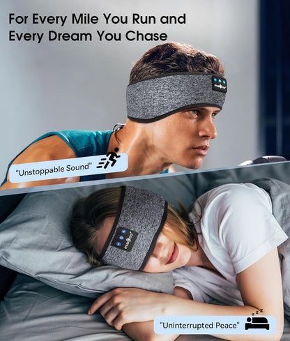 Sleep Headphones Bluetooth 5.4 Headband, Wireless Earphones Music Sleep Earbuds Sleeping Eye Mask with HD Stereo Speakers for Workout Running Travel Yoga, Ideal Gifts for Women Men