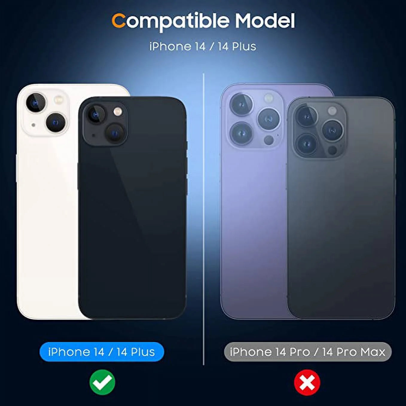 Camera Lens Protector for Iphone 14 & Iphone 14 plus 2022,Premium HD Clear Tempered Glass Lens Cover Flim[Case Friendly][Scratch-Resistant][Easy Installation][Night Circle]