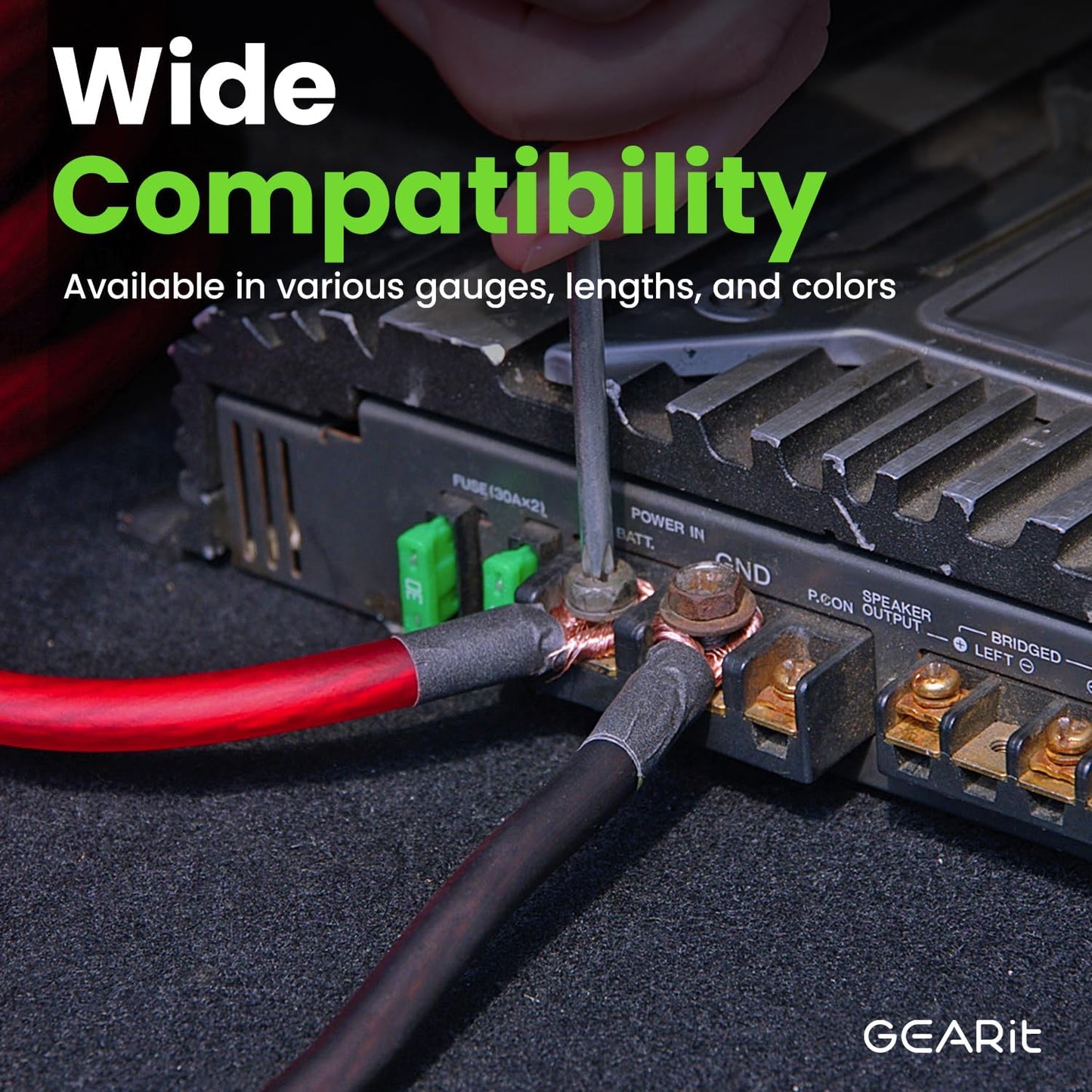 , 4 Gauge Wire, for Automotive Power/Ground, Battery Cable, Car Audio, RV, Amp, CCA Wire, Wire, Automotive Wire, Battery Cables, Amp Wiring Kit, (25 Feet Each- Black/Red Translucent)