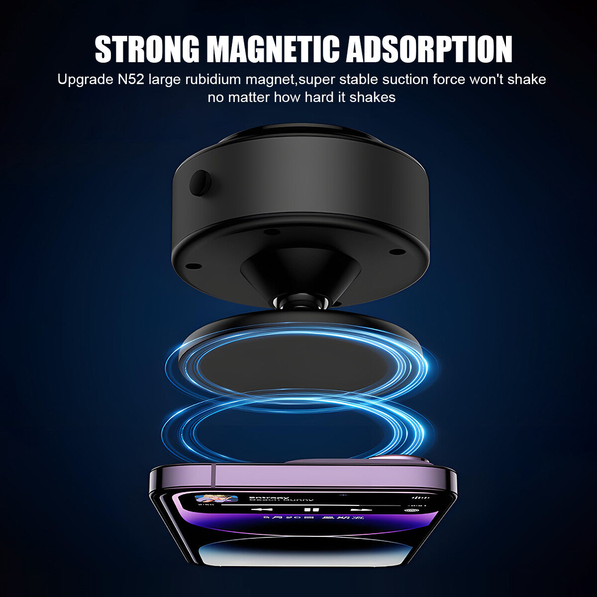 360° Rotation Electric Magnetic Vacuum Suction Cup Car Phone Holder Stand Mount