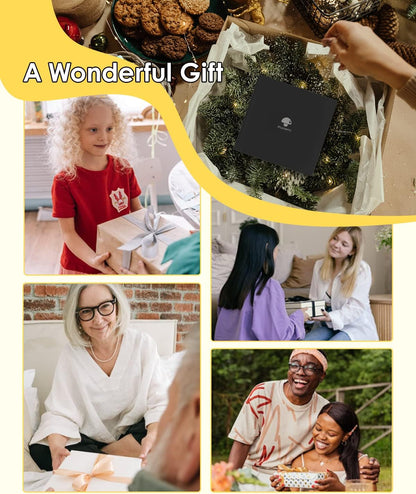 M02 Mini Sticker Printer, Bluetooth Pocket Printer Gift Suit 3 Sizes of Mixed Thermal Paper Rolls, Print Pod, Compatible with Ios & Android for Work, Home, Travel - Black