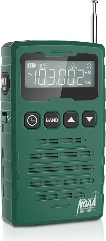 AM FM Radios Pocket Portable with Best Reception Sound, Digital Transistor Radio Battery Operated, NOAA Weather Emergency Alert Radio, Handheld Radio for Walkman, Parents, Friends Gift
