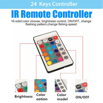 RGB LED Car Interior Accessories Floor Decorative Atmosphere Strip Lamp Lights