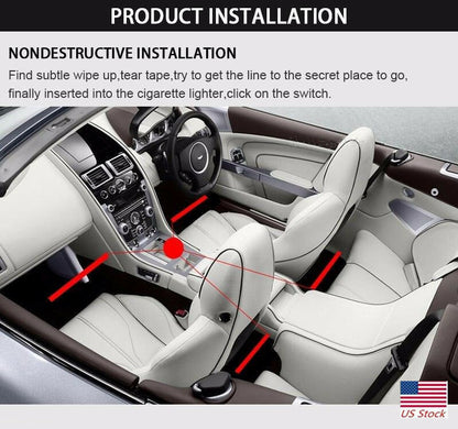RGB LED Car Interior Accessories Floor Decorative Atmosphere Strip Lamp Lights