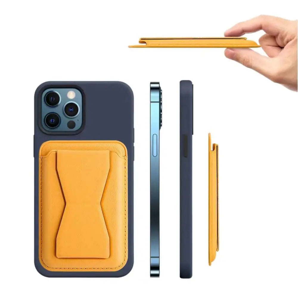 For Magsafe Wallet Phone Card Holder Safety Accessories Wallet Case Anti-Theft Leather Card Bag for Iphone 15 14 13 Promax