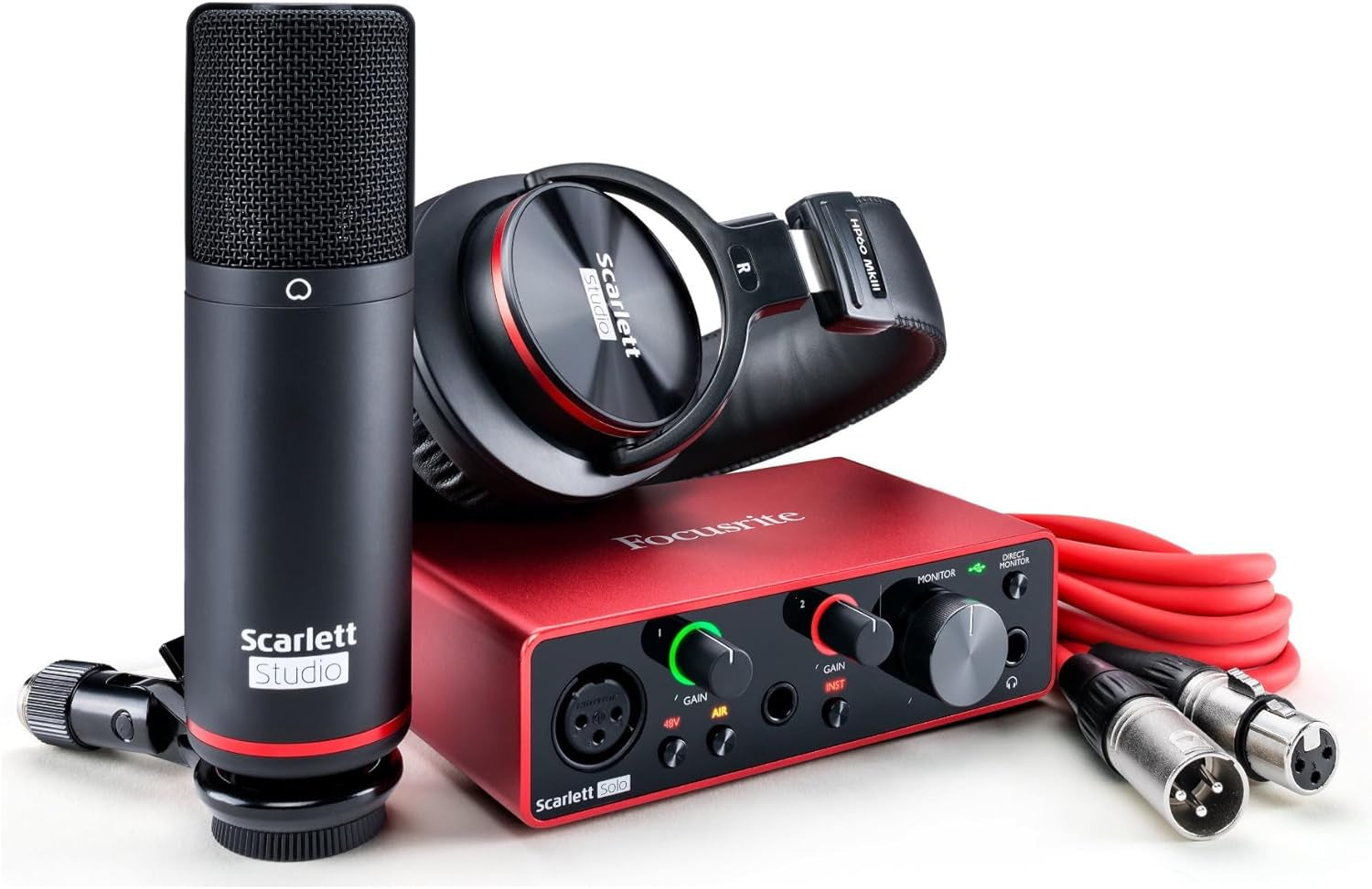 Scarlett Solo Studio 3Rd Gen USB Audio Interface Bundle for the Guitarist, Vocalist or Producer with Condenser Microphone and Headphones for Recording, Songwriting, Streaming, and Podcasting