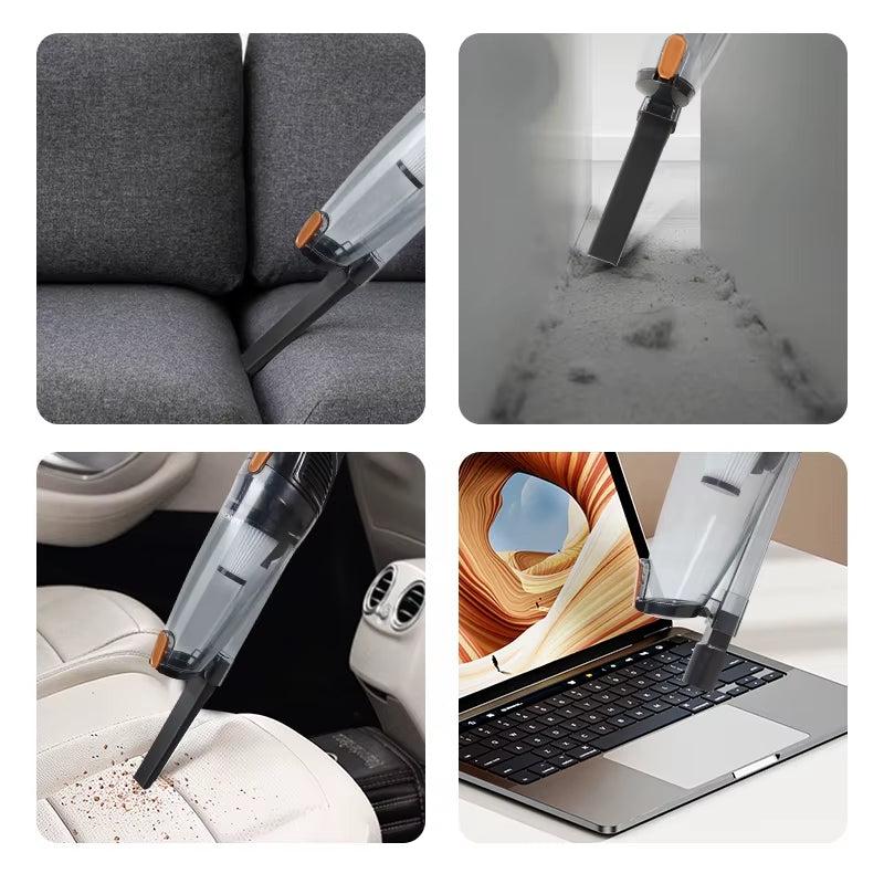 Portable Handheld Wired Vacuum Cleaner with Push Rod Functionality