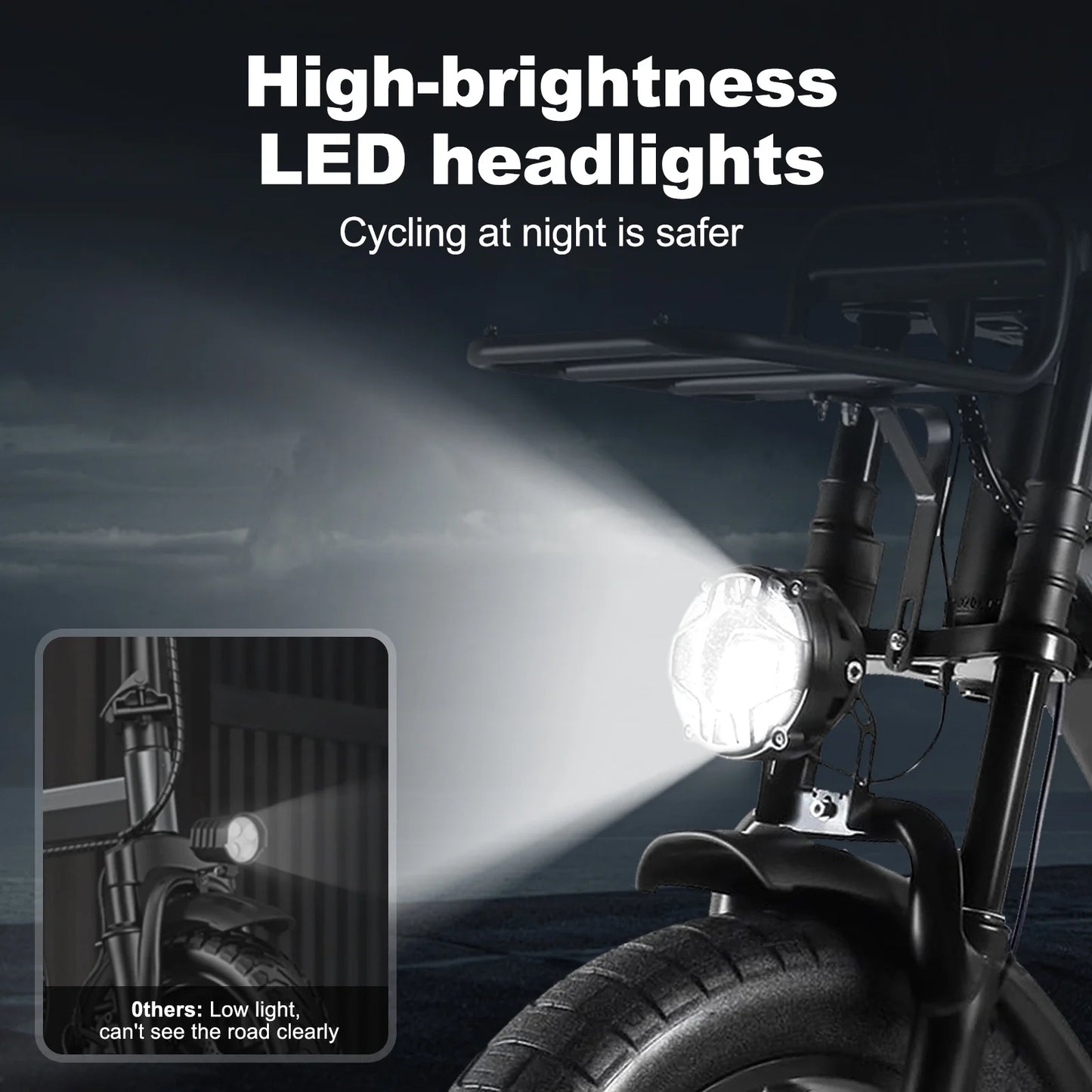 Electric Bike for Adults, 20" Ebike 750W 31 MPH, 48V 20Ah Battery, Mountain Bike UL2849