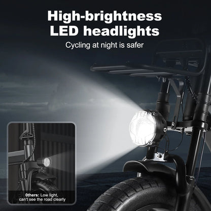 Electric Bike for Adults, 20" Ebike 750W 31 MPH, 48V 20Ah Battery, Mountain Bike UL2849