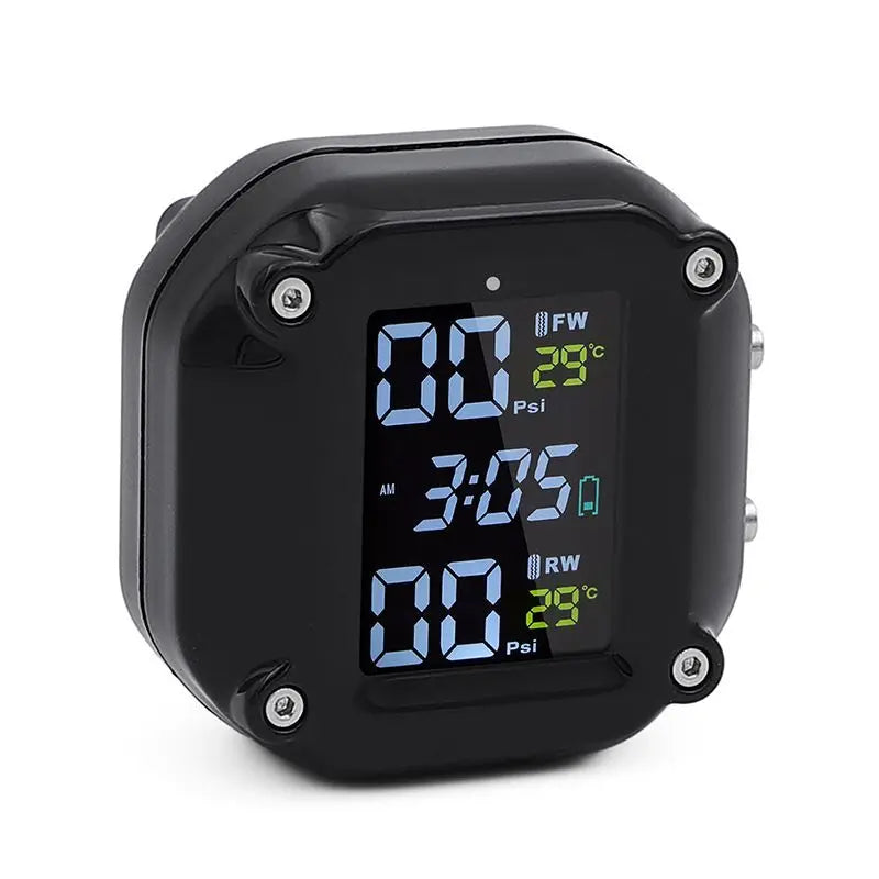 Motorcycle Tire Pressure Monitor Digital Display External Motorcycle Wireless Tire Pressure Detector