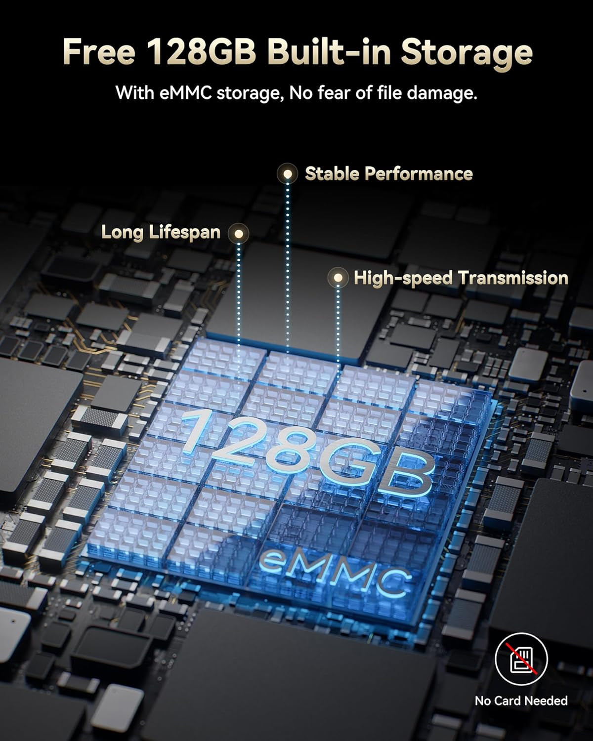 F77 4K+4K Front and Rear Dash Cam with HDR, Dual STARVIS 2 IMX678 Sensor, Voice Control Dash Camera for Cars with 128GB Emmc Storage, 5.8Ghz Wifi, 4'' Touch Screen, 24H Parking Mode