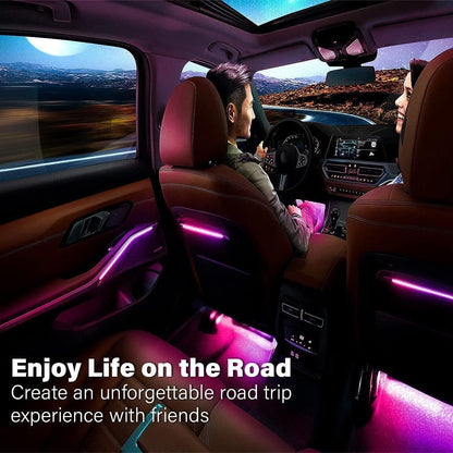 RGB LED Car Interior Accessories Floor Decorative Atmosphere Strip Lamp Lights