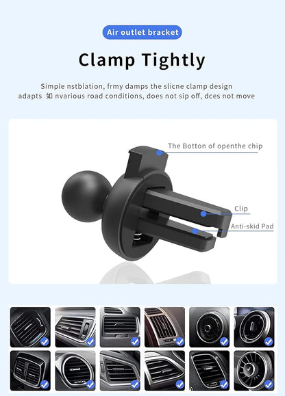 Wireless Car Charger 15W/10W/7.5W Fast Charging Auto Clamping Car Wireless Charger Air Vent Car Phone Holder Mount Compatible with Iphone 12/12 Pro Max/12 Mini/11,Galaxy S21/S20(Black)