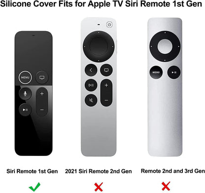 Remote Case Compatible with Apple TV 4K (5Th) and 4Th Generation,  Shock Proof Silicone Remote Cover Case Compatible with Apple TV 4Th Gen 4K 5Th Siri Remote Controller - Black